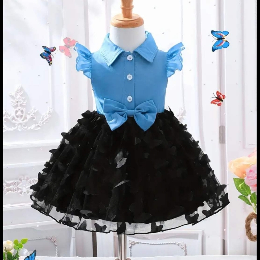 Ruffled Dress with Bow